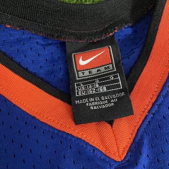 VTG Nike New York Knicks Latreel Sprewell #8 Stitched Jersey Youth Boys Sz Large - Picture 3 of 5
